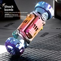 Fidget Spinner Créatif en Métal Effet Pistolet avec Coque Éjectable, Jouet Anti-Stress pour Adultes et Enfants, Jouet Lanceur Pistolet Cadeau