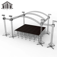 Structure modulaire de taille personnalisée en alliage d'aluminium, système de scène à treillis facile à assembler pour les concerts et les événements.
