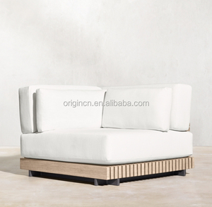 Meubles de jardin en bois massif de luxe à prix avantageux, villa de yacht haut de gamme, Myanmar, design unique de planches, canapé en teck de Birmanie - Product Image 5