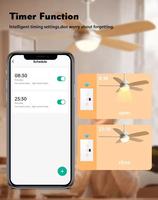 Interrupteur intelligent pour ventilateur de plafond WiFi Tuya, norme américaine, contrôleur de vitesse de ventilateur, compatible avec l'application Smart Life, Alexa, Google Home, OEM