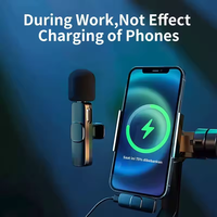 Portable K8 sans fil Mini micro omnidirectionnel Lavalier Microphone pour Studio Audio Vidéo Enregistrement TikTok Compatible Mini