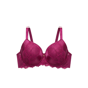 Soutien-gorge push-up brodé à armatures en tricot uni pour l'été, 7 couleurs, grande taille, dos en T, pour femme, bonnet E, confortable et respirant - Product Image 1