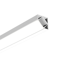 Profilé d'angle LED en aluminium M1818 18.2x18.2, canal lumineux LED LS-045, diffuseur de profilé LED, extrusion pour bande LED