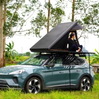 TCAL TM-03 Outdoor Camping Dreieck-Dachzelt mit Hartschale, schlanker Aluminium-Wabenbasis, Matratze, Kissen und Teleskopleiter