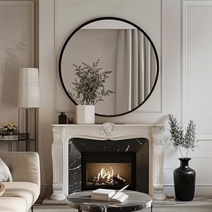 Specchio da parete rotondo di lusso (80 cm) - Product Image 1