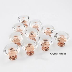Pomos de Cristal para Joyero CX713, en Oro Rosa con Diamantes - Product Image 4