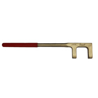 Clé de sécurité anti-explosion X-SPARK 45*350mm en bronze au béryllium de type F, poignée de valve anti-étincelles, clé antistatique pour huile