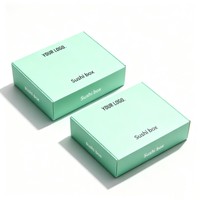 Boîtes à sushi personnalisées pour l'emballage alimentaire, boîte à bento à emporter pour sushi, boîte à sushi jetable à emporter