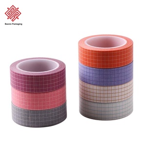 Cintas Decorativas de Cuadros y Washi de Color Sólido para Álbumes Hechos a Mano, Venta al por Mayor con Logotipo Personalizado - Product Image 4