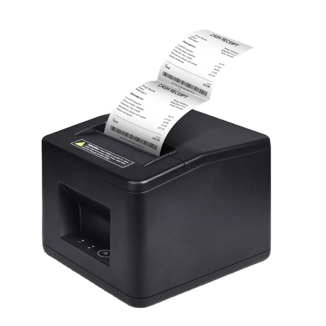 Hospitality-Specific 80mm Thermal POS Printer Desktop W/Cutter High-Stability Printing Mechanism