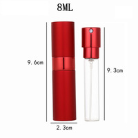 Stock 10ml Portable Or Noir Mat Aluminium Métal Twist up Décant Recharge Rechargeable Parfum Atomiseur Pompe Vaporisateur