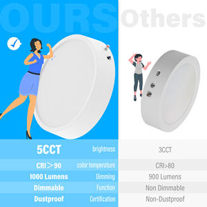 Lámpara de Techo LED Redonda Empotrada de 7 Pulgadas con Función de Emergencia para Estados Unidos y Canadá - Product Image 6