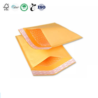Sac dans mousse Express jaune personnalisé, emballage de coussin, en Poly, à bulles, Kraft, personnalisé, 50 pièces