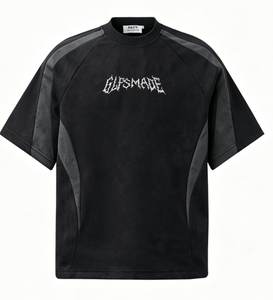 เสื้อยืดพิมพ์ลายสตรีทแบนด์วินเทจ ทรงหลวมใส่สบายสำหรับฤดูร้อน ยูนิเซ็กซ์ ผ้าฝ้ายปิเก้ 100% ปักลาย 3 มิติ แขนสั้นทรงดรอปโชว์เดอร์ รุ่น Star Code - Product Image 3