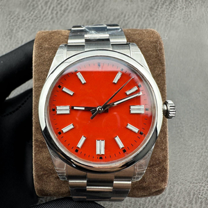 Montres mécaniques 41 mm automatiques en métal doré avec cadran bleu turquoise, étanches à 100 m, montre mécanique en acier inoxydable - Product Image 2