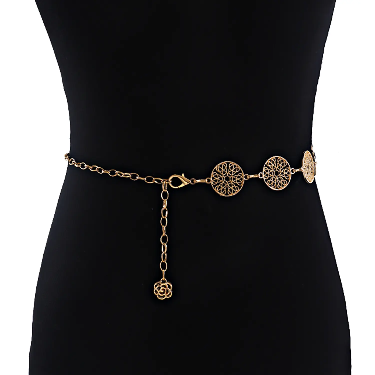 Dress waist chain Women's metal leaf hook chain simple decorative thin belt three optional one piece dropshipping