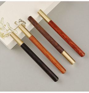 High-end Mahogany Ebony Brass Signature <b>Pen</b> Creative Mahogany Custom Neutral <b>Pen</b> Gift <b>Box</b> Metallic Brass <b>Pen</b> - Product Image 1