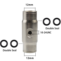 Raccords à connexion rapide de 12 mm, système de refroidissement, buse de brumisation en laiton, haute pression 120 bar, argent, pour utilisation en jardin