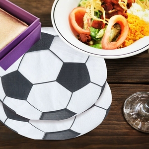 Serviettes en forme <span class=keywords><strong>de</strong></span> ballon <span class=keywords><strong>de</strong></span> football jetables, serviettes à thème <span class=keywords><strong>de</strong></span> football pour les fêtes sportives, fournitures pour les anniversaires sportifs, décorations pour les jours <span class=keywords><strong>de</strong></span> match - Product Image 4