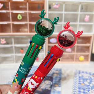Großhandel 10 Farben Weihnachts-Rentier-Gelstifte 0,5mm Kugelschreiber für Schüler Geschenk - Product Image 6