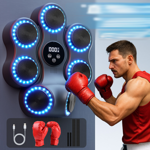 Machine d'entraînement de <span class=keywords><strong>boxe</strong></span> murale connectée pour la maison, 9 vitesses, chargement USB-C détachable, sans perçage, musique, PU - Product Image 1