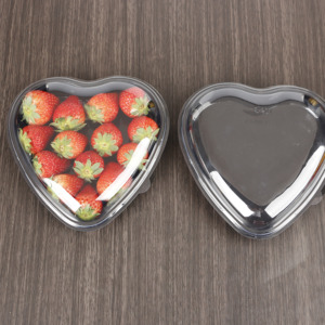 Boîtes d'emballage en plastique jetable, cerises, <span class=keywords><strong>tomate</strong></span> en forme de cœur, de supermarché, pour l'emballage du chocolat, 50 pièces - Product Image 3