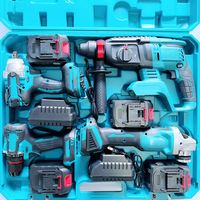 Kit d'outils professionnel SANJIANG 6 pièces 21V : Perceuse sans fil, Clé à chocs, Clés dynamométriques, Batterie au lithium personnalisable OEM
