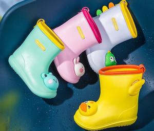 Zapatos <span class=keywords><strong>de</strong></span> <span class=keywords><strong>agua</strong></span> universales para niños, lindos dibujos animados, impermeables, antideslizantes, cómodos zapatos <span class=keywords><strong>de</strong></span> <span class=keywords><strong>lluvia</strong></span>, se pueden usar en varias estaciones - Product Image 1