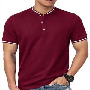 เสื้อโปโลผู้ชายผ้าถักผสมโพลี/คอตตอน คอเฮนลีย์ ระบายอากาศได้ดี ทนทาน เหมาะสำหรับเล่นกอล์ฟ สินค้าขายส่งยอดนิยมช่วงซัมเมอร์ - Product Image 5