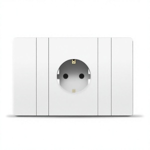 Interrupteur mural minimaliste avec ports USB, 10A, 2 interrupteurs, 2 prises, application Z-Wave EWeLink, matériau PC ignifuge - Product Image 2