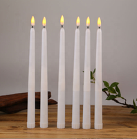 Realistisch aussehende flammen lose konische LED-Kerze 12er Pack 11 "Zoll großes Elfenbein