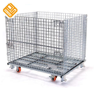 Supermercado plegable Almacenamiento Malla metálica Jaula de almacenamiento - Product Image 1