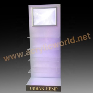 Floor Standing LED Acrylic Display <b>Stand</b> with LCD Screen Digital Showcase Rack with Video Advertising Display for Retail Store - Product Image 3