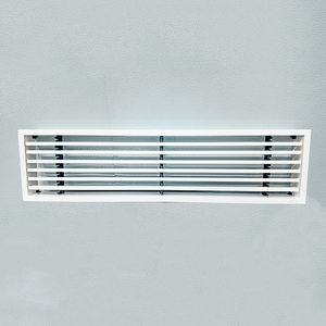 Fenêtre à persiennes en alliage <span class=keywords><strong>d</strong></span>'aluminium monocouche au design moderne, avec sortie <span class=keywords><strong>d</strong></span>'<span class=keywords><strong>air</strong></span> carrée étendue en métal embellie - Product Image 1