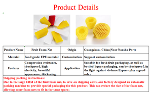 Epe bọt trái cây Net-Phân hủy sinh học & chống bầm tím thiết kế, FDA được phê duyệt cho táo/Xoài xuất khẩu, moq 50000 cái - Product Image 4