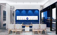 Vitrine de présentation de bijoux de luxe personnalisée pour centre commercial, avec éclairage LED, étanche, écologique, recyclable, durable, pour comptoir mural de bijouterie
