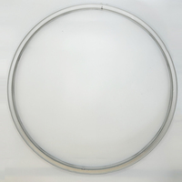 Miroir LED intelligent rond moderne avec cadre en aluminium Fonction de maquillage murale pour salle de bain ou chambre à coucher