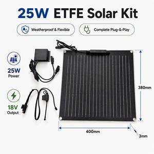 Producto en Tendencia: <span class=keywords><strong>Kit</strong></span> de Panel Solar de 25W 18V con Mantenedor de Carga Lenta de Batería Solar de <span class=keywords><strong>12V</strong></span> para Barcos, RVs y Caravanas - Product Image 1