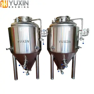 3,5 Bbl 5 Vat Nano-Brouwerij 304 Roestvrijstalen Dubbele Mantel Isobarische Unitank Bier Conische Fermentor