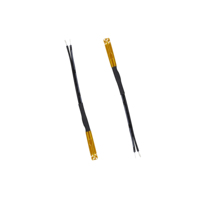 Sensor de Temperatura de Película Delgada PT100, Sonda RTD de Dos Cables con Parche Dorado, Cable Trenzado de Acero Inoxidable, Uso Industrial, Motor, Molde