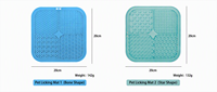 Tapis de léchage pour chien en silicone à ventouse FDA, gamelle anti-glouton, tapis de léchage pour animaux de compagnie pour apaiser l'anxiété, compatible lave-vaisselle, logo personnalisé - Vente chaude