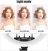 Anneau lumineux de 10 pouces avec LED RVB réglable pour l'éclairage photographique Parfait pour la beauté de la photographie en direct