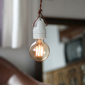 Lustre en céramique 40W Décoration d'intérieur Salon Salle à manger Chambre à coucher Anneau de lustre en tungstène LED Albâtre - Product Image 1