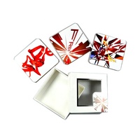 Nouvel ensemble de sous-verres carrés en liège MDF, écologiques, style bohème, avec logo personnalisé en couleur, pour boissons, en stock chez Giftway