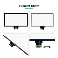 Kit de superposition d'écran tactile numérique multi-touch de 55 pouces, panneau tactile capacitif projeté USB, carte de contrôle, verre GG