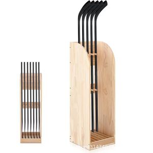 Support de rangement pour bâtons de hockey en bois, support de rangement pour bâtons de hockey sur pied, support de rangement simple en bois pour bâtons de hockey sur glace - Product Image 5