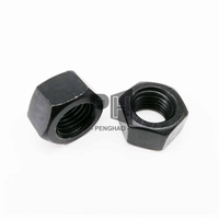 Boulon hexagonal en oxyde noir galvanisé antirouille d'usine OEM Acier au carbone Acier inoxydable SS304 316 DIN934 Écrous hexagonaux