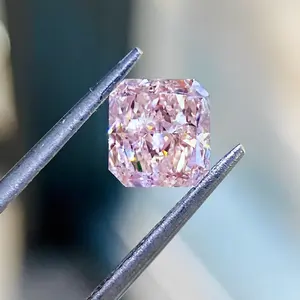 1カラットルーズダイヤモンドインドCVDラボ成長ルーズダイヤモンドインドピンクラディアントダイヤモンド