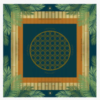 Tapis de jeu de mahjong carré rose à carreaux vichy pour cocktails tropicaux et champagne