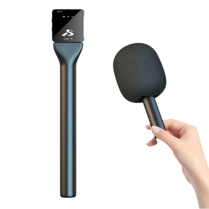 Poignée en plastique populaire pour microphone cravate sans fil, micro de reportage en mousse pour les <span class=keywords><strong>reporters</strong></span> de télévision - Product Image 4